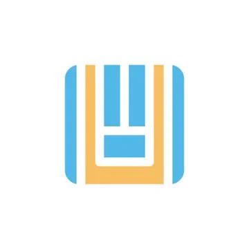 Square box shape style modern icon logo vector イラスト素材