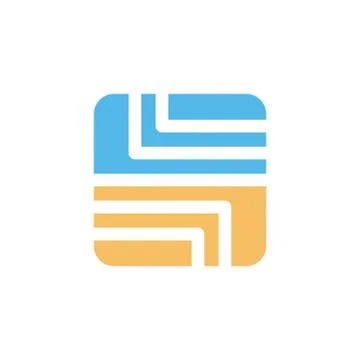 Square box shape style modern icon logo vector 스톡 일러스트
