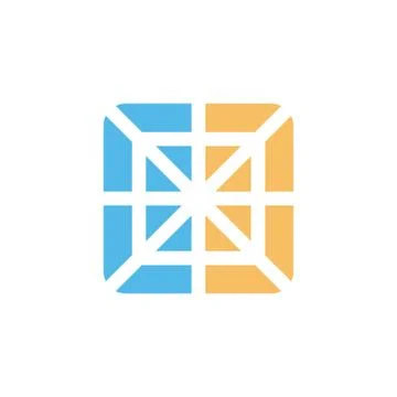 Square box shape style modern icon logo vector イラスト素材