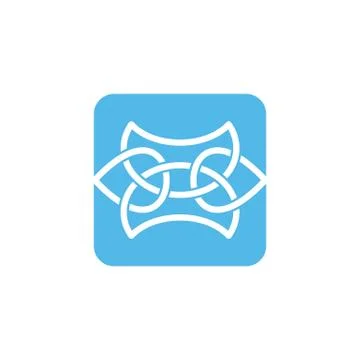 Square box shape style modern icon logo vector Ilustração Stock