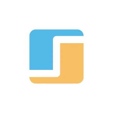 Square box shape style modern icon logo vector イラスト素材