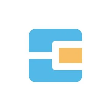 Square box shape style modern icon logo vector Stock Illustration