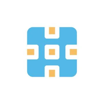 Square box shape style modern icon logo vector イラスト素材