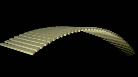 Square box shaped arch bridge,math geometry array,conveyor belt &amp; stairs,comput 스톡 동영상 11022138
