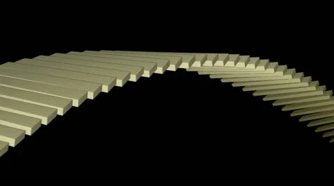 Square box shaped arch bridge,math geometry array,conveyor belt &amp; stairs,comput 스톡 동영상 11022446