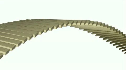 Square box shaped arch bridge,math geometry array,conveyor belt &amp; stairs,comput 스톡 동영상 11022607