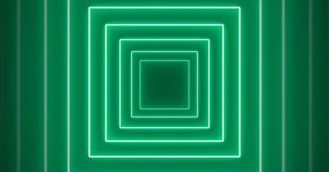 Square boxes animating in and out appear to disappear glowing bg. Rectangle.. Stock Illustration