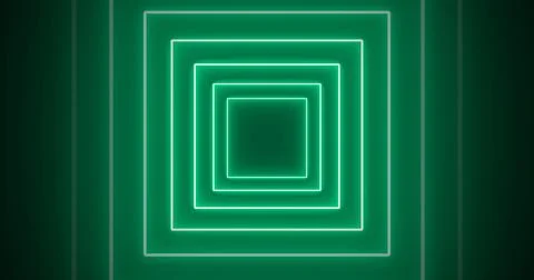 Square boxes animating in and out appear to disappear glowing bg. Rectangle.. Stock Illustration