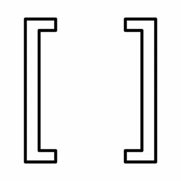 Square Bracket icon Illustrazione stock