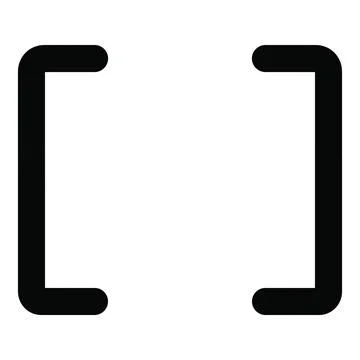 Square brackets code syntax and selection UI icon 스톡 일러스트