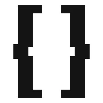 Square brackets representing coding and programming languages Stock-Illustration