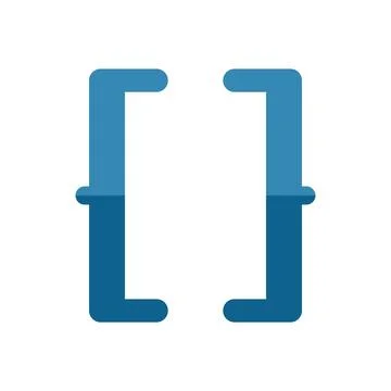 Square brackets symbol representing coding and programming Stock-Illustration