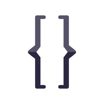 Square brackets symbol representing coding and programming Illustration
