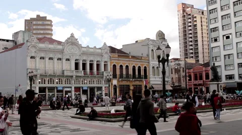 Square in Brazil Stock Footage 41877975