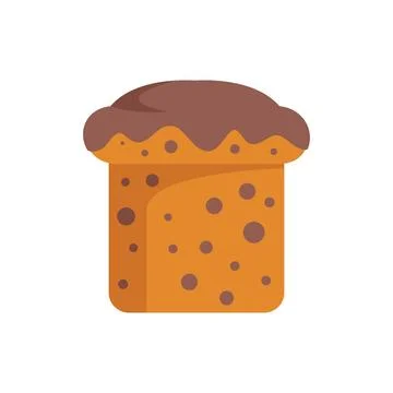 Square bread loaf with chocolate chips is being covered with melted chocolate Illustrazione stock