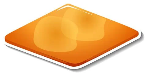 Square bread with melted butter Stock Illustration