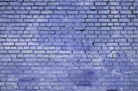 Square brick block wall background and texture. Painted in violet Stock Photos