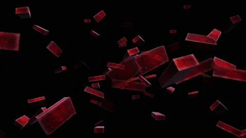 Square bricks particle loop animation Stock Footage 162020666