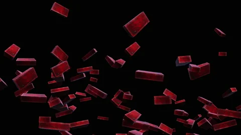 Square bricks particle loop animation Stock Footage 162021552