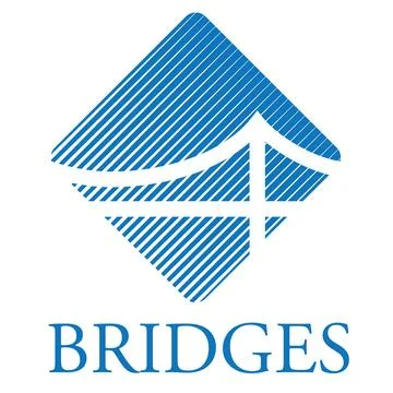 Square bridge logo design structure Stock Illustration