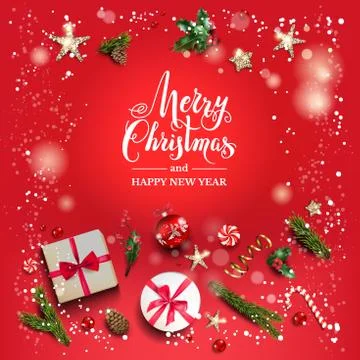 Square Bright red illustration Stock Illustration