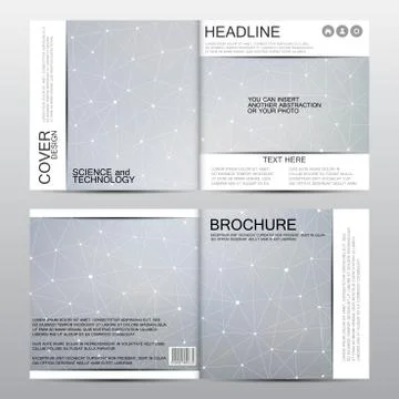 Square brochure template. Abstract vector background. Medical and chemical Stock Illustration