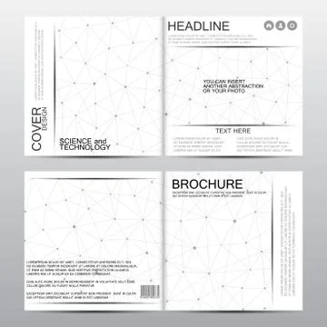 Square brochure template. Abstract vector background. Medical and chemical Stock Illustration