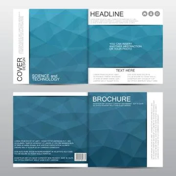 Square brochure template. Abstract vector background. Vector illustration Stock Illustration
