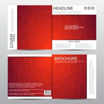 Square brochure template. Abstract vector background. Vector illustration Stock Illustration