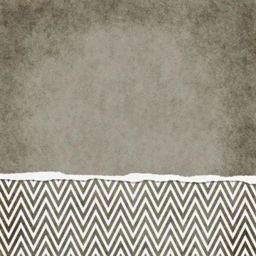 Square brown and white zigzag chevron torn grunge textured background Stock Illustration