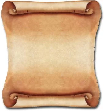 Square brown blank Ancient Scroll Stock Illustration