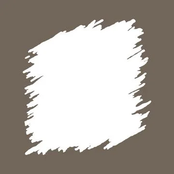 Square Brown Slanted Brush Stroke Rough Frame Background with White Copy Spac Stock Illustration