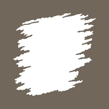 Square Brown Slanted Brush Stroke Rough Frame Background with White Copy Spac Stockillustratie