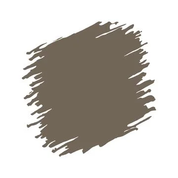 Square Brown Slanted Brush Stroke Rough Frame Background with Copy Space Stock Illustration