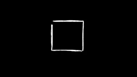 Square brush creative rough painted outline asset 库存影片 346847611