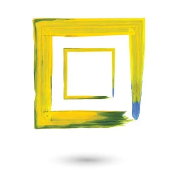 Square brush strokes for frames Stock Illustration