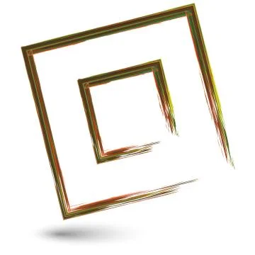 Square brush strokes for frames Stock Illustration