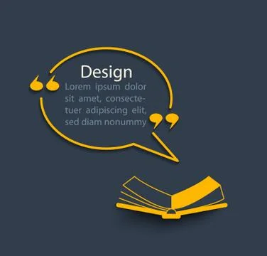 Square bubble - different quotes from the book Stock-Illustration