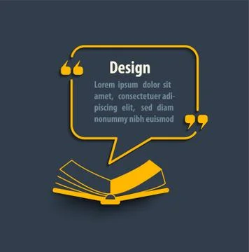 Square bubble - quotes from the book. Stock Illustration