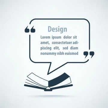 Square bubble - template for different quotes. Stock Illustration