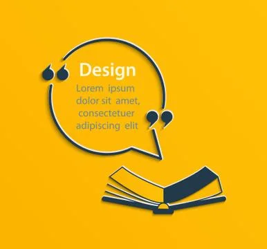 Square bubble, template for the different quotes. Stock Illustration