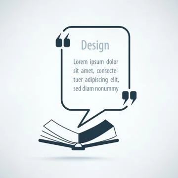 Square bubble, template for the quotes. Stock Illustration