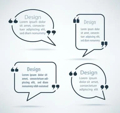 Square bubble - template for the quotes. Stock Illustration