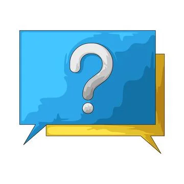 Square bubbles with question illustration Stock Illustration