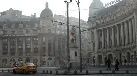 Square of Bucharest . 스톡 동영상 53808324