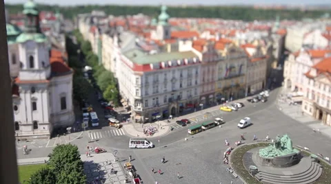 Square in Budapest - Clock Tower Stock Footage 60962771