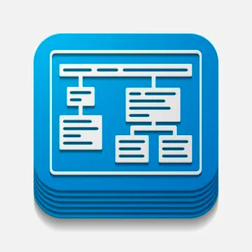 Square button: chart Stock Illustration