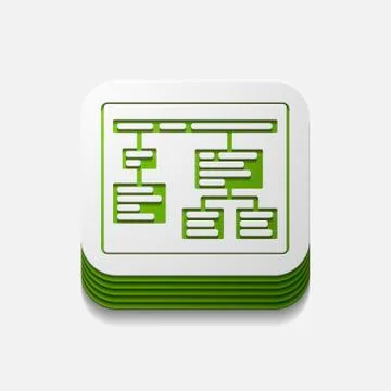 Square button: chart Stock Illustration