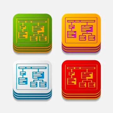 Square button: chart 库存插图