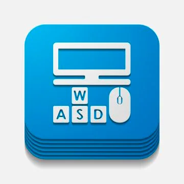 Square button: computer イラスト素材